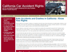 Tablet Screenshot of californiacaraccidentrights.com